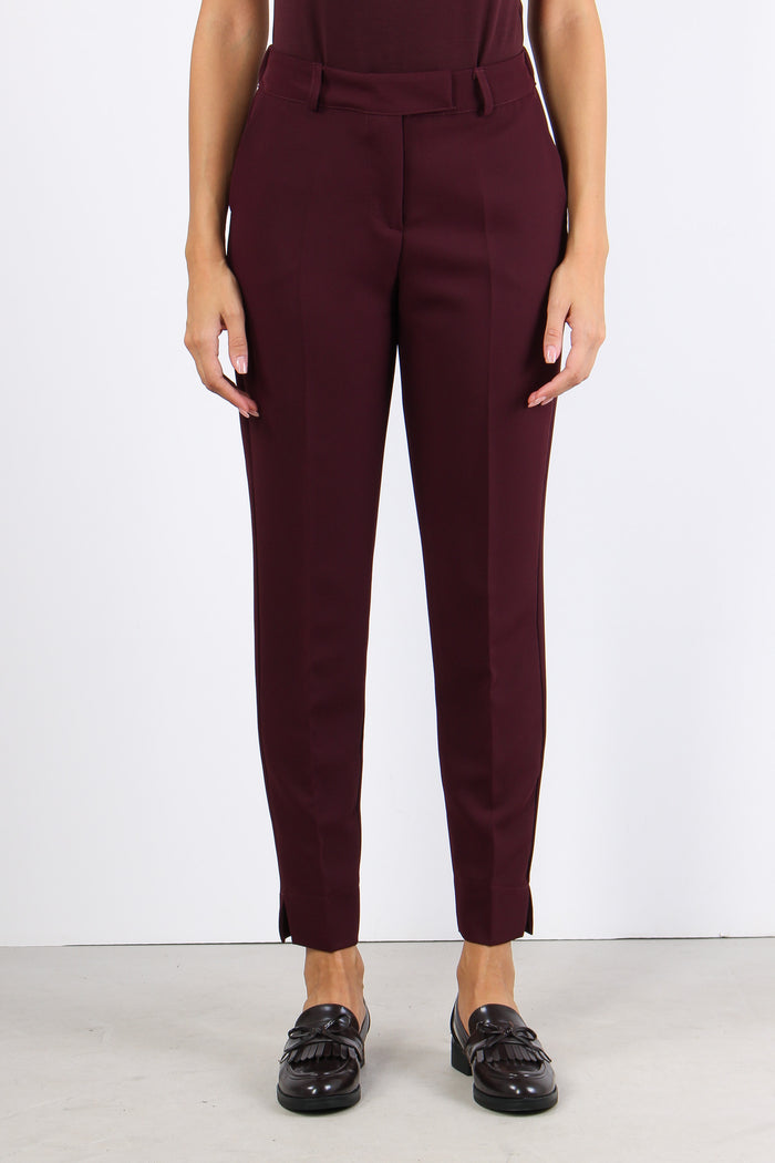 Pantalone Sigaretta Fluido Bordeaux-2