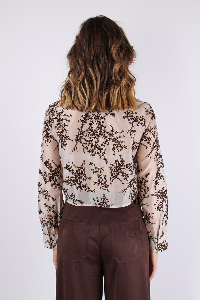 Camicia Mussola Floccata Panna/moro-4