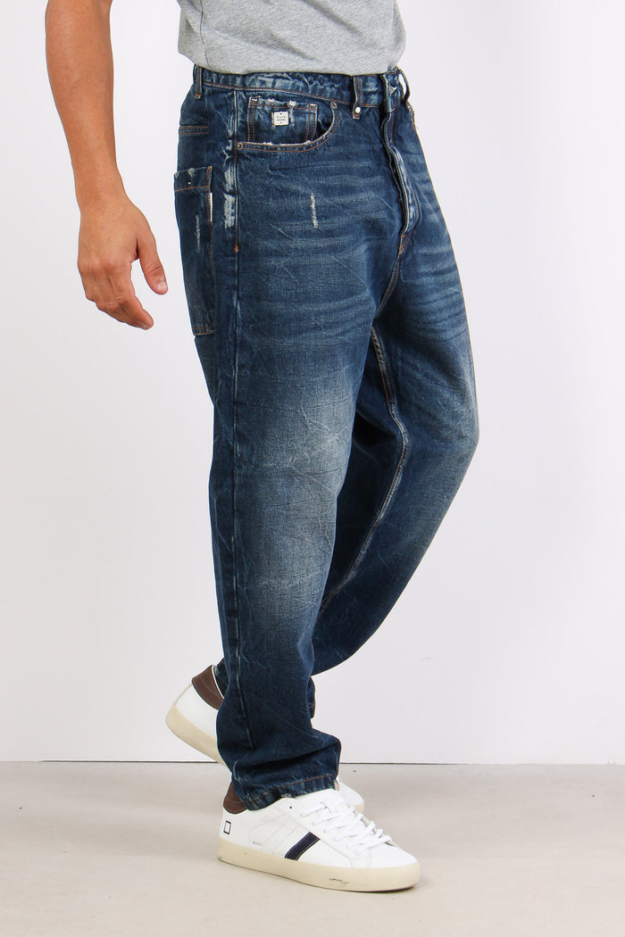 Jeans Largo Denim Medio-4