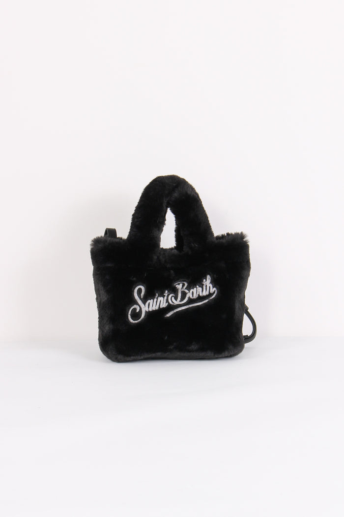 Borsa Mano Pelliccia Nero