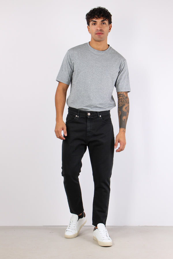 Pantalone Bull Taglio Denim Nero