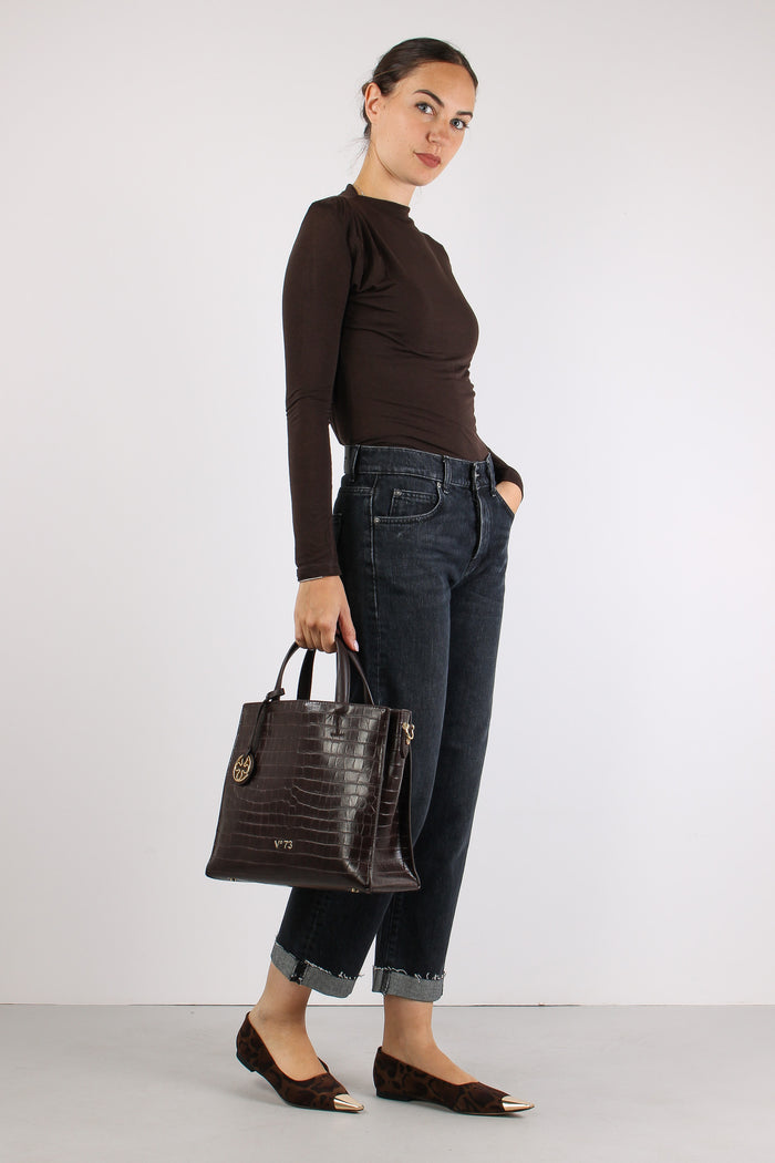 Denim Boyfriend Risvolto Denim Black-3