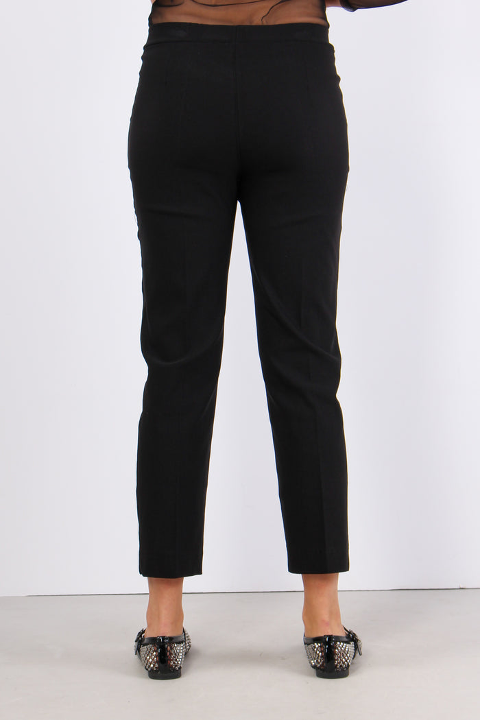 Pantalone Cropped Gabardina Nero-5