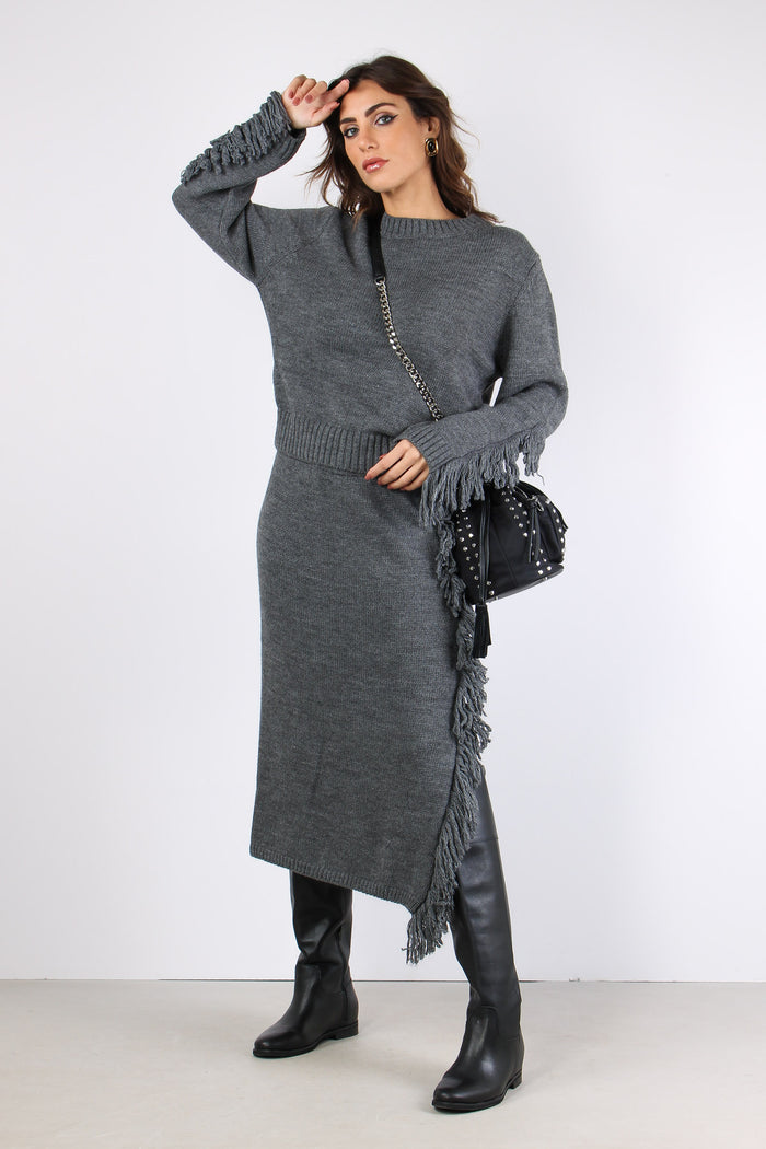 Maglia Girocollo Maniche Frang Antracite-4