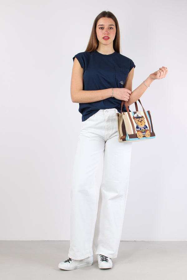 Denim Palazzo White