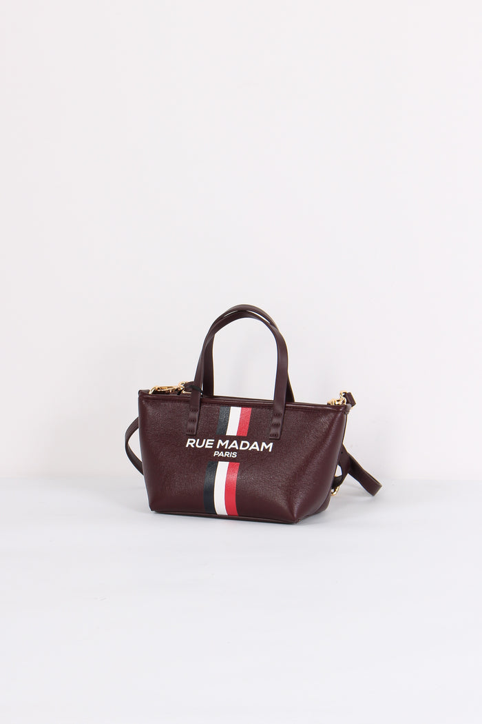 Mini Shopping Banda Monogram Burgundy-2