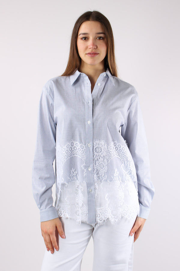 Theron Camicia Riga Inserto Pizzo Corone-2