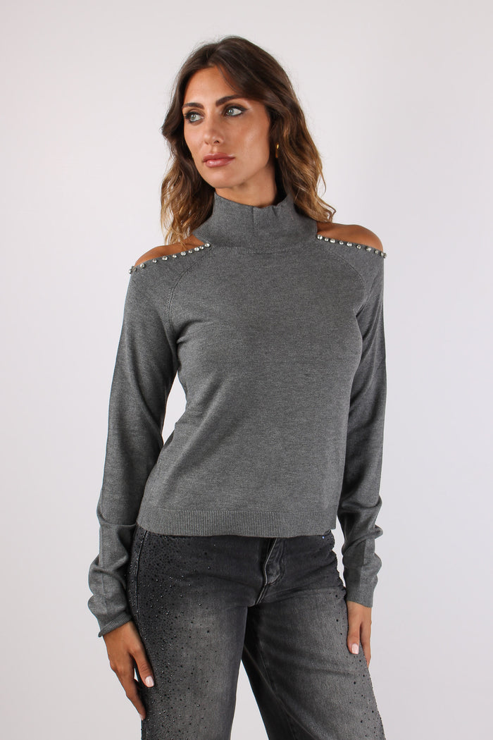 Bognanni Maglia Apertura Spalla Medium Grey-6