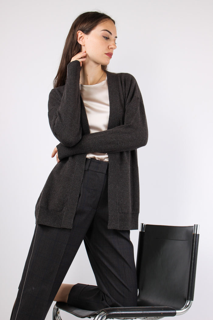 Cardigan Aperto Cintura Moro