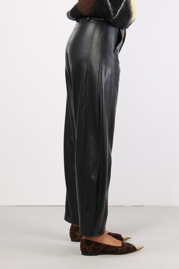 Pantalone Balloon Ecopelle Nero-5