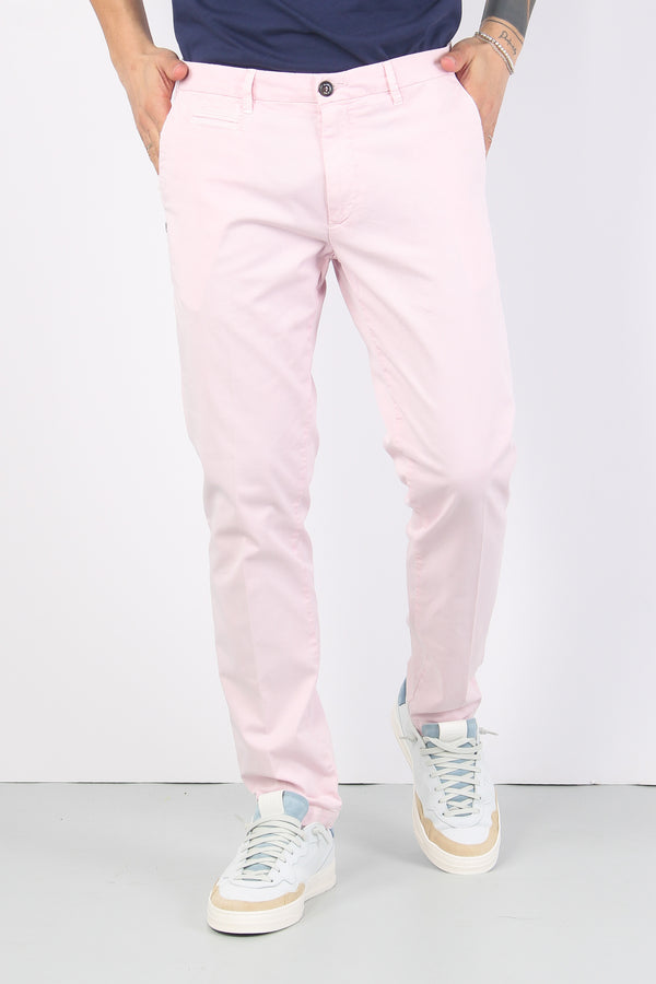 Pantalone Chino Slim Fit Rosa Antico-2