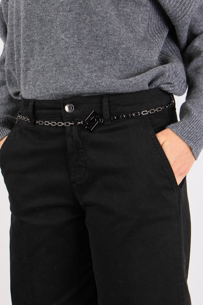 Pantalone Palazzo Cintura Nero-6