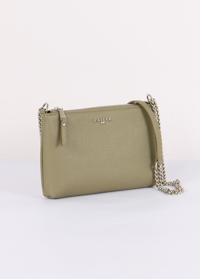 Mini Pochette Tracolla Bottalata Verde Bosco-5