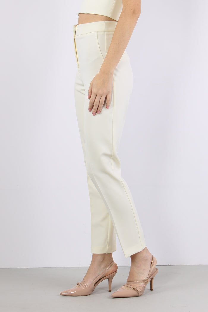 Pantalone Sigaretta Tessuto Tecnico New Milk-3