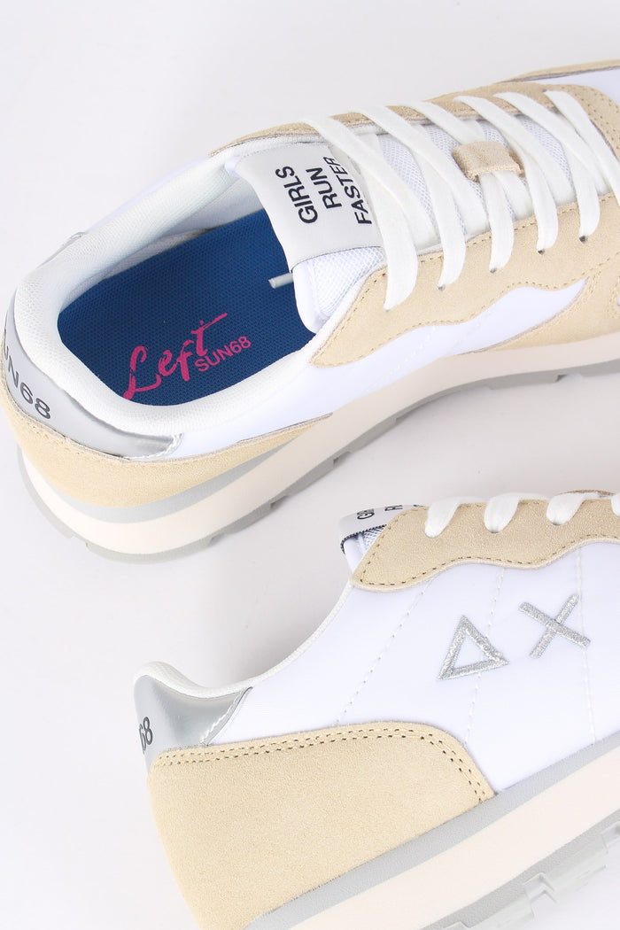Sneaker Ally Gold Silver Bianco-5