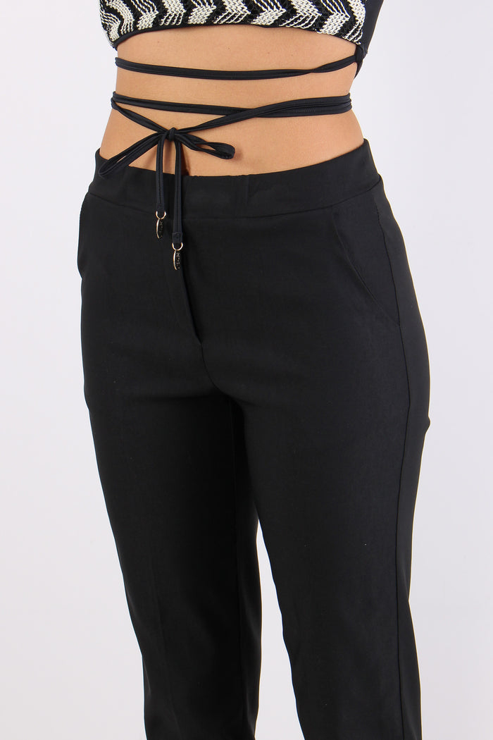 Pantalone Bengalina Spacchetti Nero-7