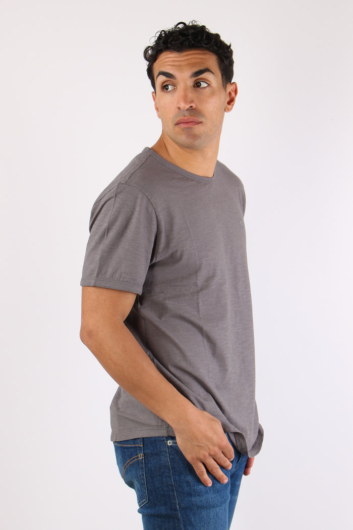 T-shirt Cotone Fiammato Inchiostro-3
