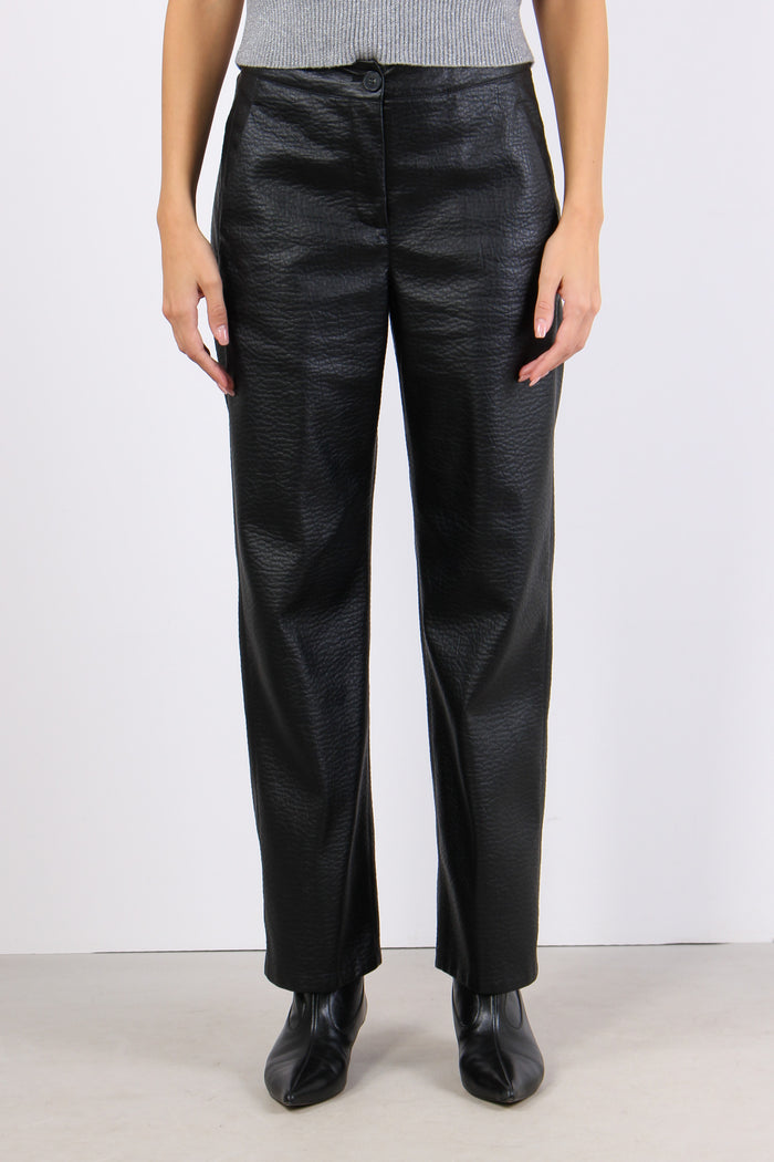 Pantalone Ecopelle Nero-2