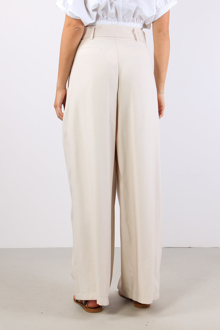 Pantalone Multi Pences Cintura Sabbia-4