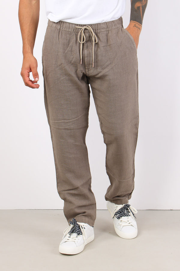 Pantalone Fit Coulisse Fango-2