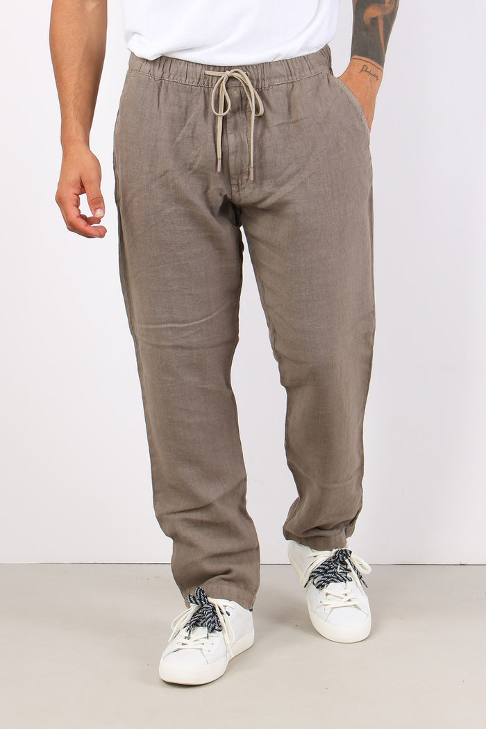 Pantalone Fit Coulisse Fango-2
