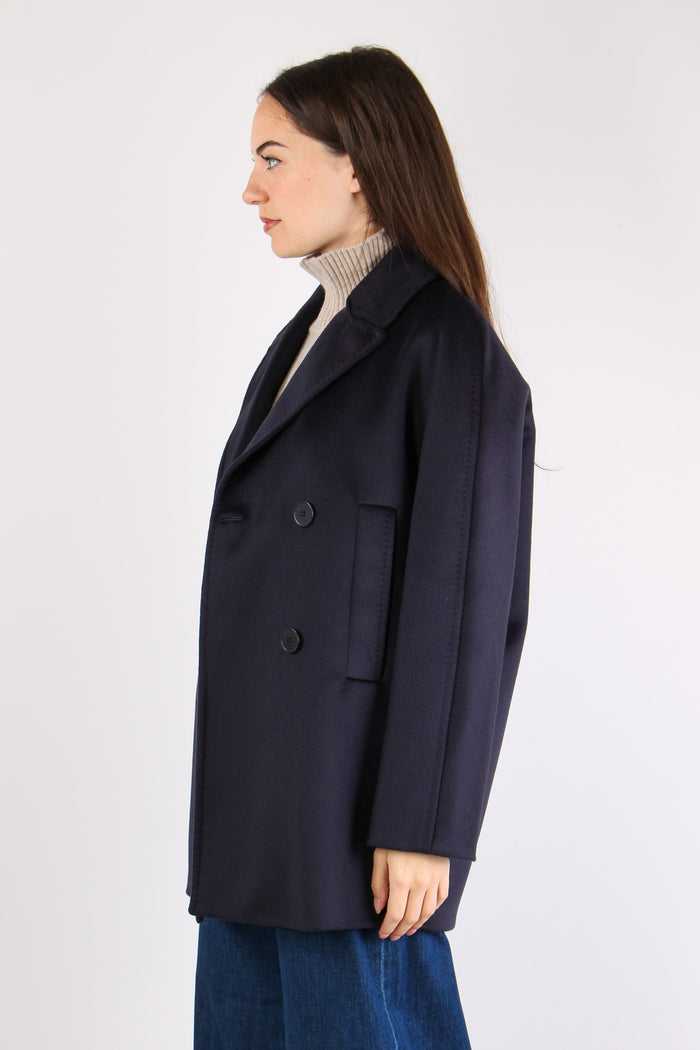 Sheree Cappotto Doppiopetto Blu-7