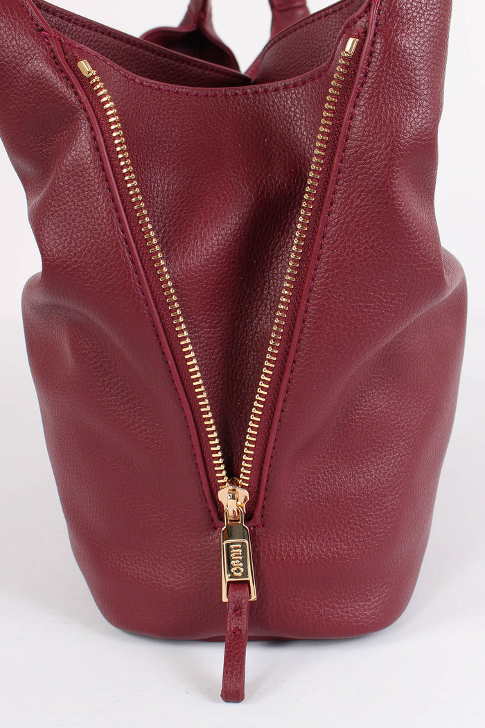 Hobo Maxi 2 Manici Zip Red Wine-7
