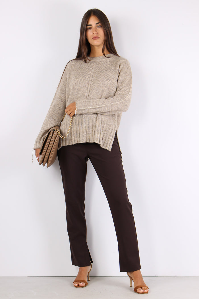 Idraz Maglia Retro Fondo Lurex Creme Brule-6