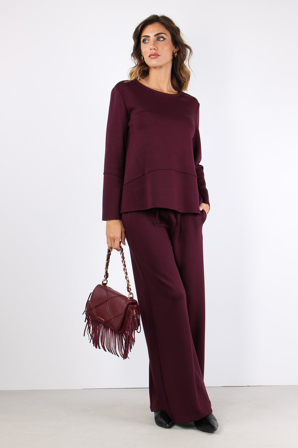 Pantalone Palazzo Coulisse Mod Vino