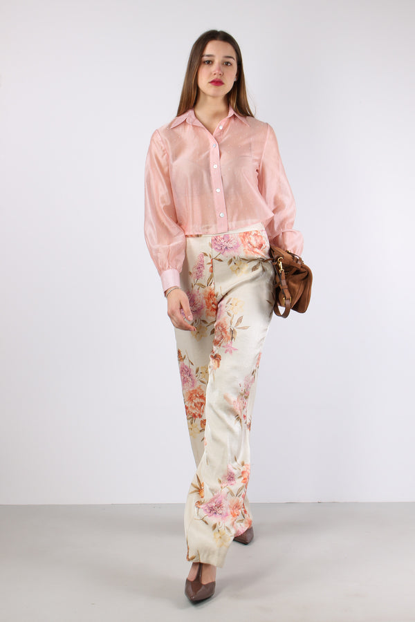 Pantalone Elastico Dietro Fior Naturale