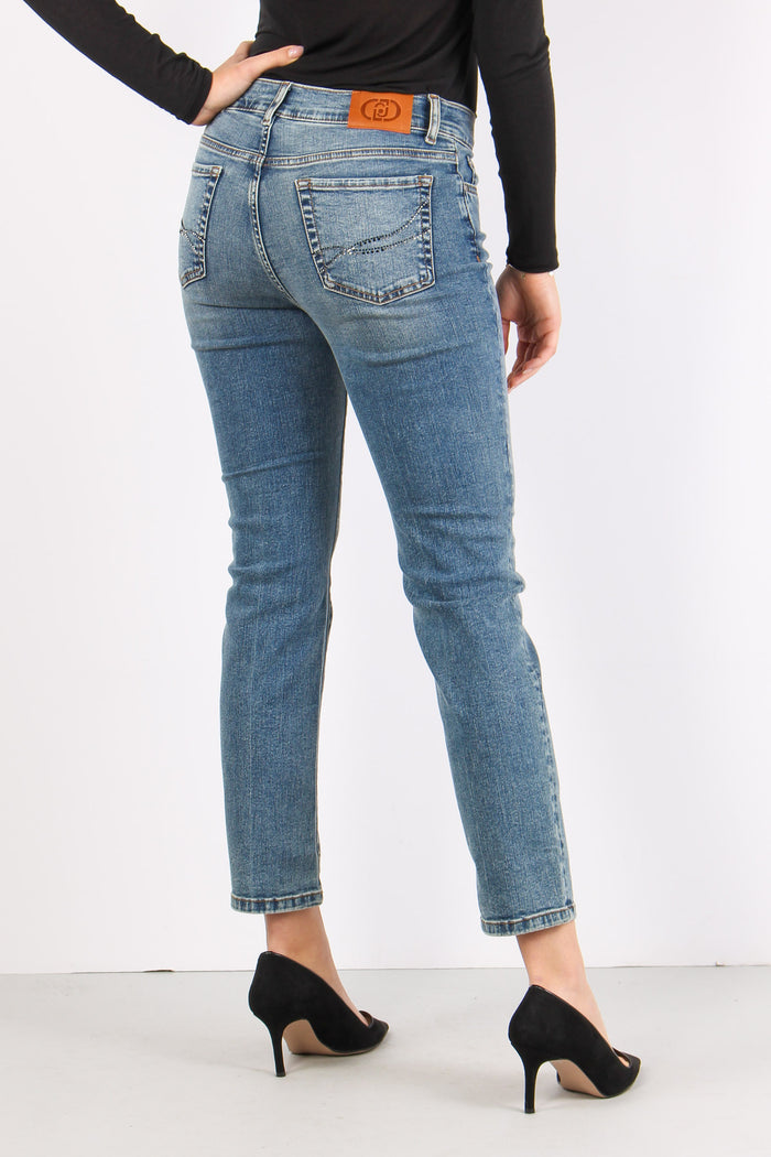 Jeans Authentic Slim Denim Chiaro-5