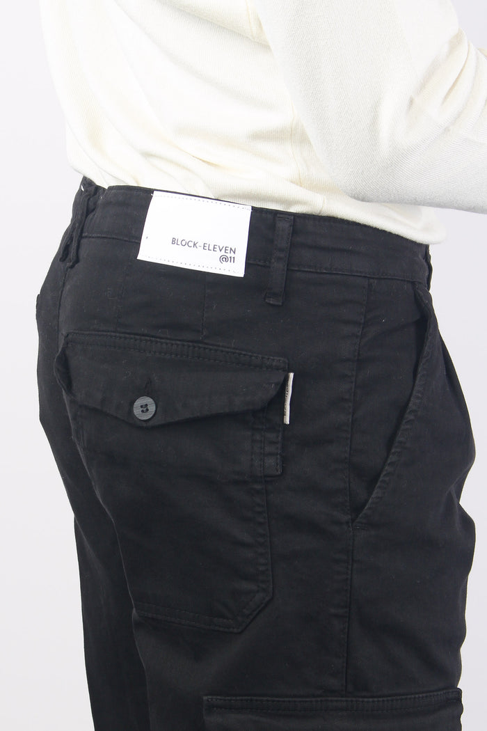 Pantalone Cargo Nero-7