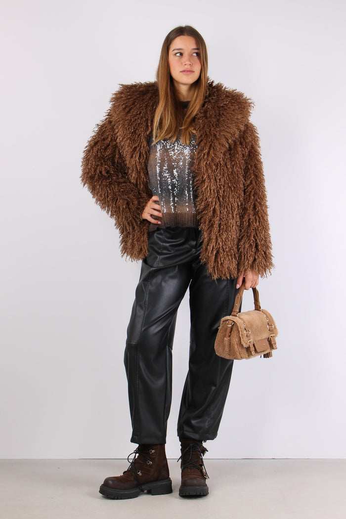 Ecopelliccia Mongolia Corta Brown