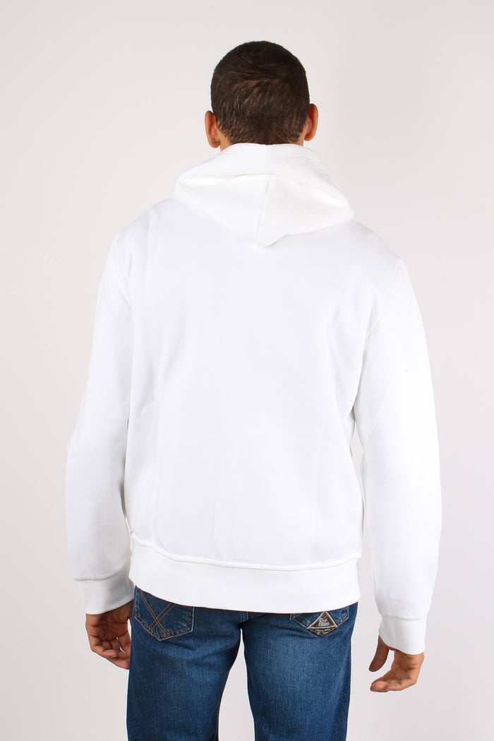 Felpa Tecnica Zip Cappuccio Double Knitwhite-4