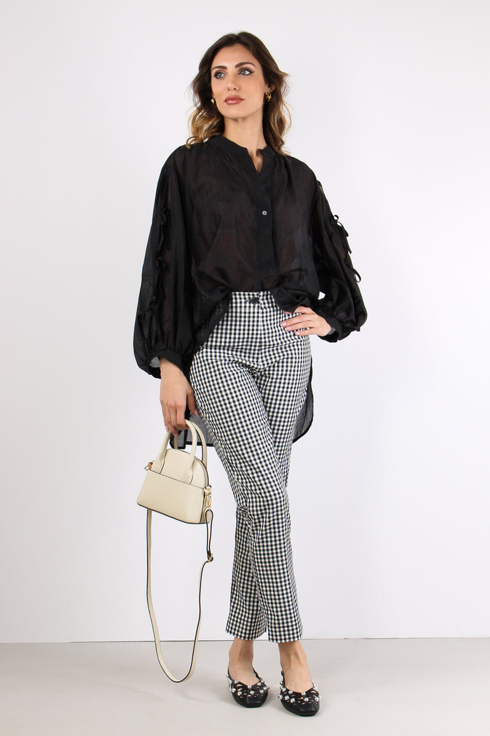 Camicia Mussola Fiocchi Nero