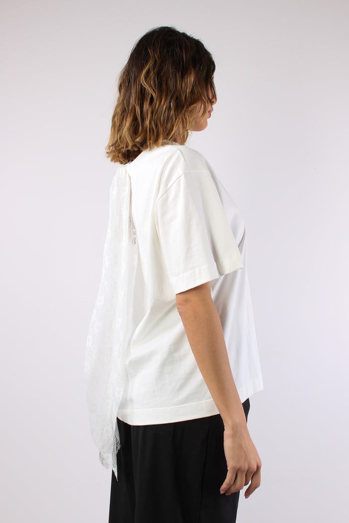 T-shirt Fiocco Pizzo Bianco-6