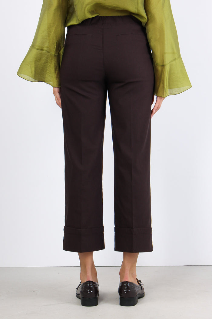 Pantalone Bengalina Cropped Moro-4