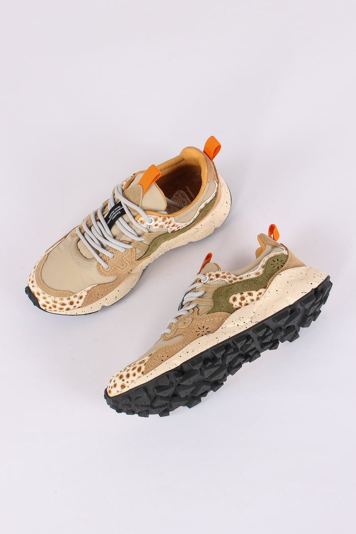 Sneakers Yamano  Cow Velour Beige/brown-2