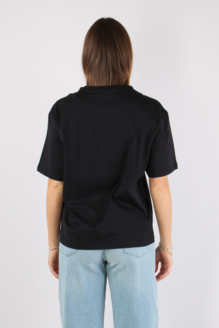 T-shirt Scritta Centrale Nero-4