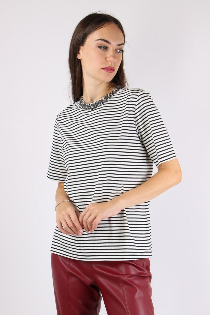 Reichard Maglia Riga Applicazi Nero/bianco-2