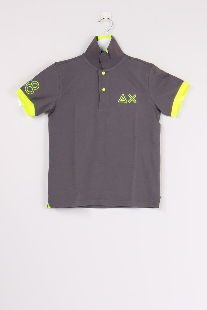 Polo Piquet Profilo Fluo Inchiostro