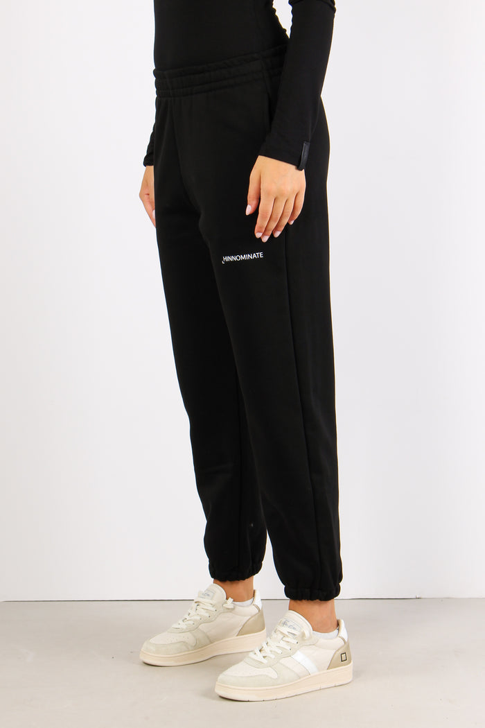 Pantalone Felpa Basico Nero-5