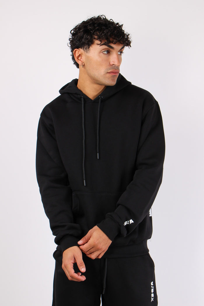 Felpa Cappuccio Logo Nero-4