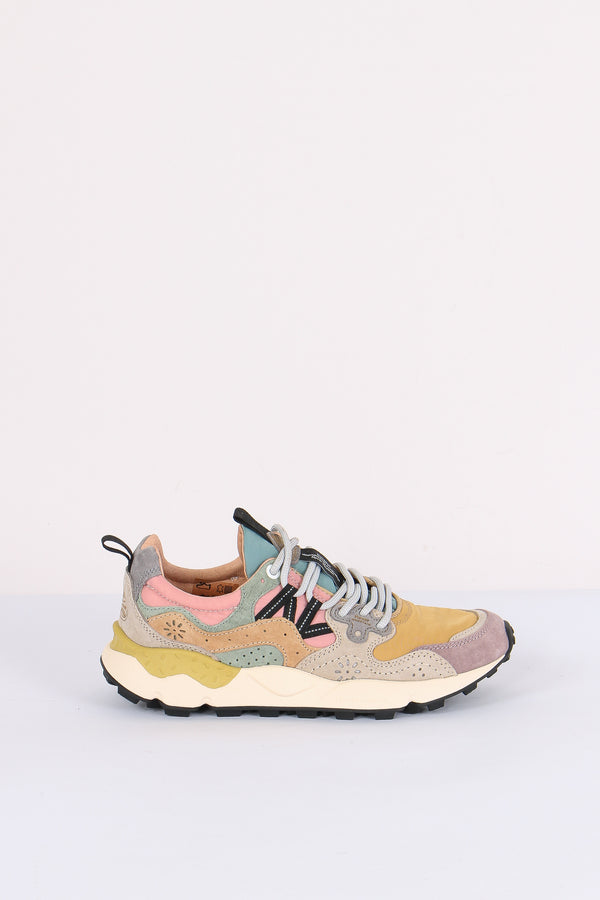 Sneakers Yamano 3  Suede/nylon Purple/orange