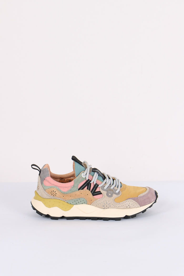 Sneakers Yamano 3  Suede/nylon Purple/orange