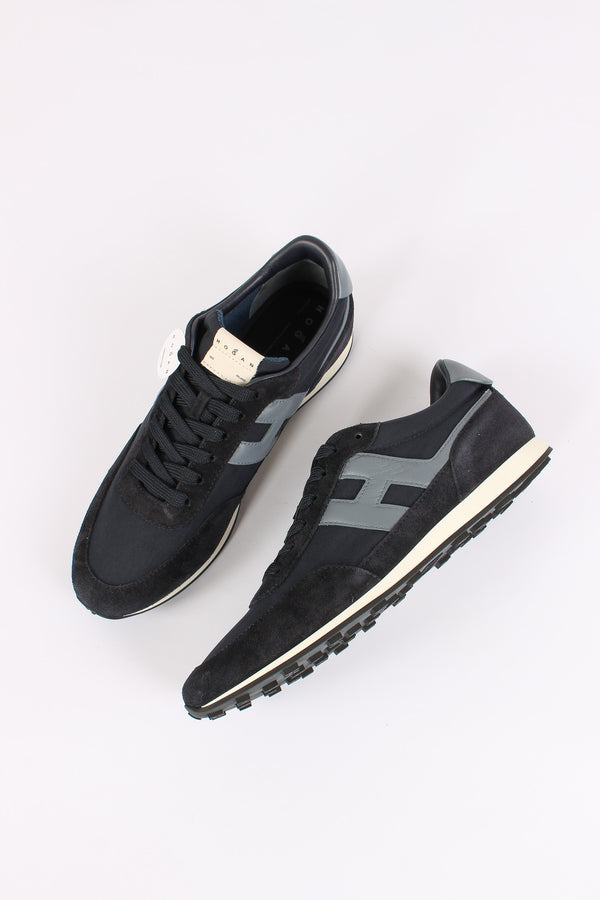 Sneaker Tessuto Tecnico Camoscio Blu-2