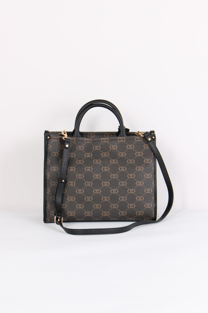 Shopping Rigida Monogram Nero-4