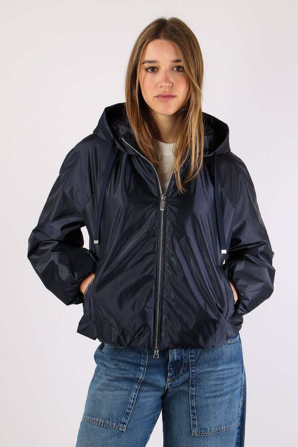 Giubbotto Corto Over Nylon Blue