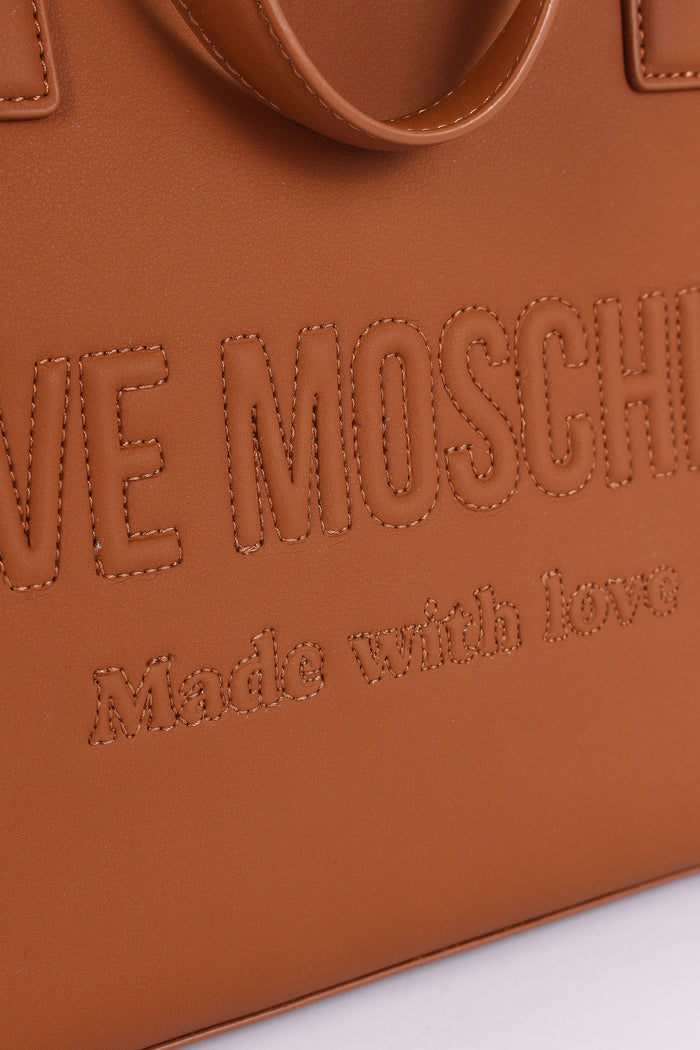 Shopping Rigida Lettering Cuoio-7