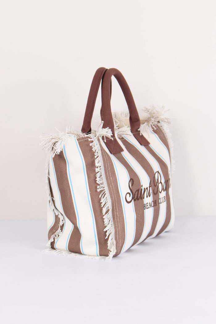Vanity Canvas Righe Beige/bianco-7
